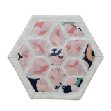 Star in a Hexagon Mini Sewing Kit & Stencil - Floral