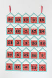 3" Advent Calendar kit - Turquoise, Red & White