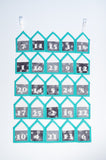 3" House Advent Calendar Kit - Turquiose/Grey