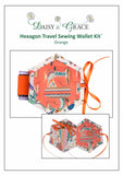Hexagon Travel Sewing Wallet - Orange
