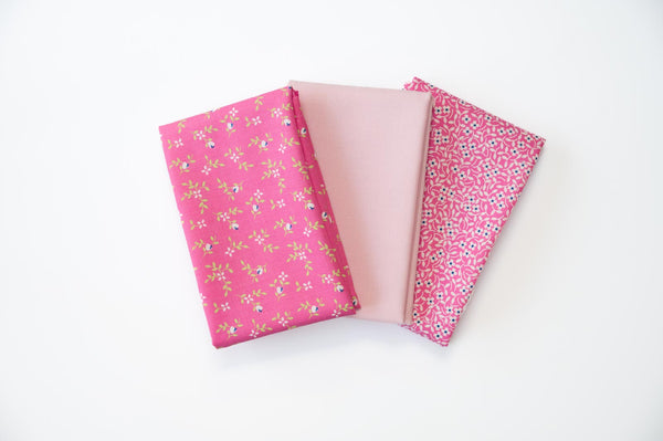 Floral Fat Bright 1/4 Bundle- Pink