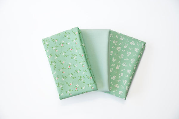 Floral Bright Fat 1/4 Bundle - Mint