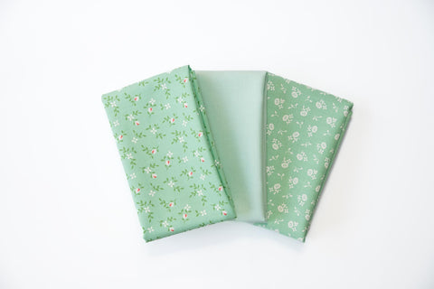 Floral Bright Fat 1/4 Bundle - Mint