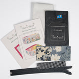 3" Square Tray bag - Grey Floral