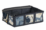 3" Square Tray bag - Grey Floral