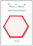 3 1/2" Hexagon QAYG Template + Large Hexagon Sewing Book Kit - Moda Hearts