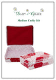 Medium Caddy Kit includes Dolls House Pattern  - Red & White Hexagons