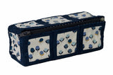 Zipped Tray bag - Navy Buds