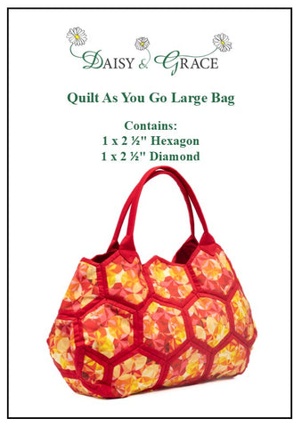 Quilt as you go Large Bag Kit - Red