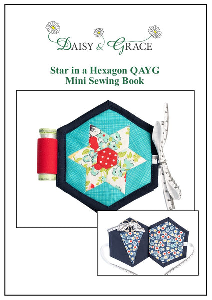 Star in a Hexagon Mini Sewing Kit & Stencil - Floral