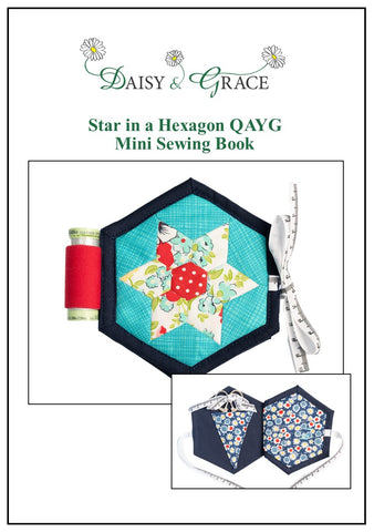 Star in a Hexagon Mini Sewing Kit & Stencil - Floral