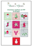 Christmas Applique and FPP (foundation paper piecing) Pattern