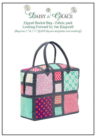 Zipped Bucket Bag Fabric Pack - Looking Forward with templates