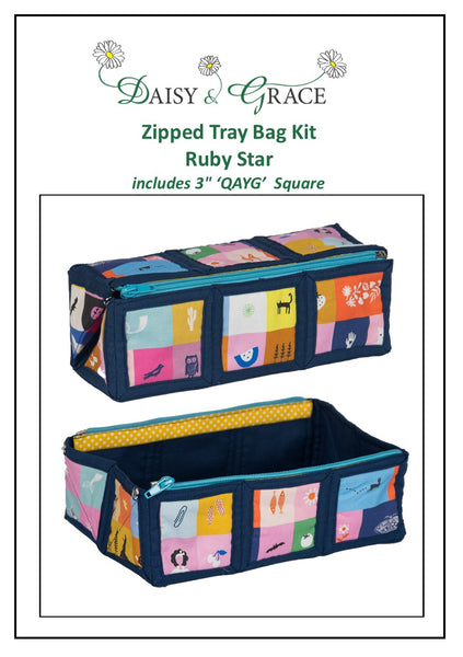 3" Square Tray bag - Ruby Star