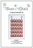 3" House Advent Calendar Kit - Red/Green