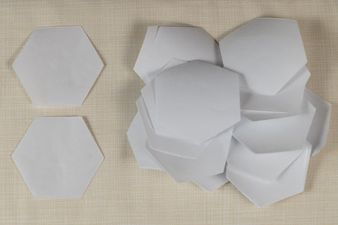 40 Freezer Paper Hexagons- 1 1/4"