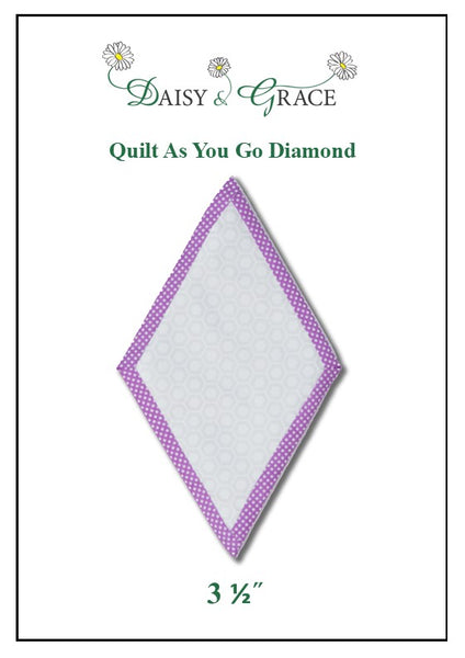 "Quilt As You go" Template - 3 1/2" Diamond