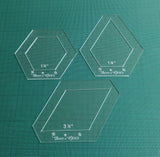 Star in a Hexagon- Set of 3 templates-1 3/4"