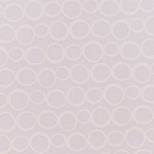 Moda Circle Print White on White