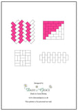 'Quilt As You Go' Rectangle Template - 5" x 2 1/2"